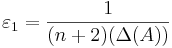 \varepsilon_1 = \frac{1}{(n+2)(\Delta(A))}