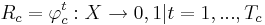 R_c = { \varphi_c^t : X \rightarrow {0, 1} | t = 1, . . . , T_c}